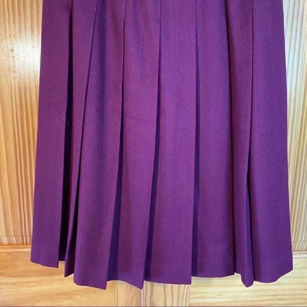 Vintage Koret Career Petites Wool Pleated Skirt Academia Preppy Size 8P - Picture 3 of 15